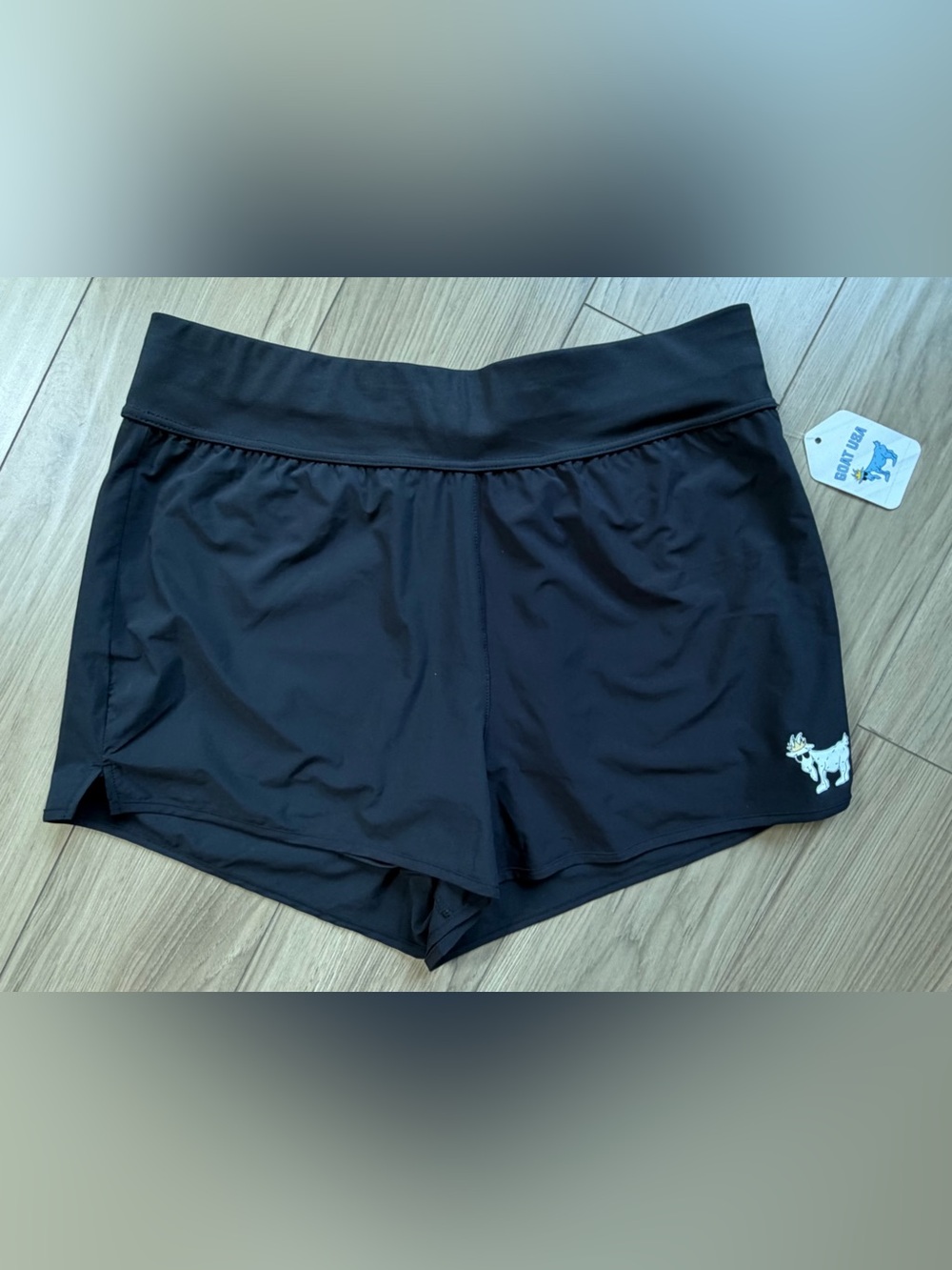 Goat USA Womens Black Athletic Shorts Lined Pockets Sz XL